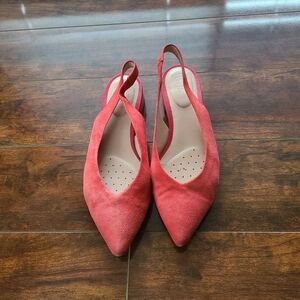 Geox Women's Coral Suede Slingback Heels